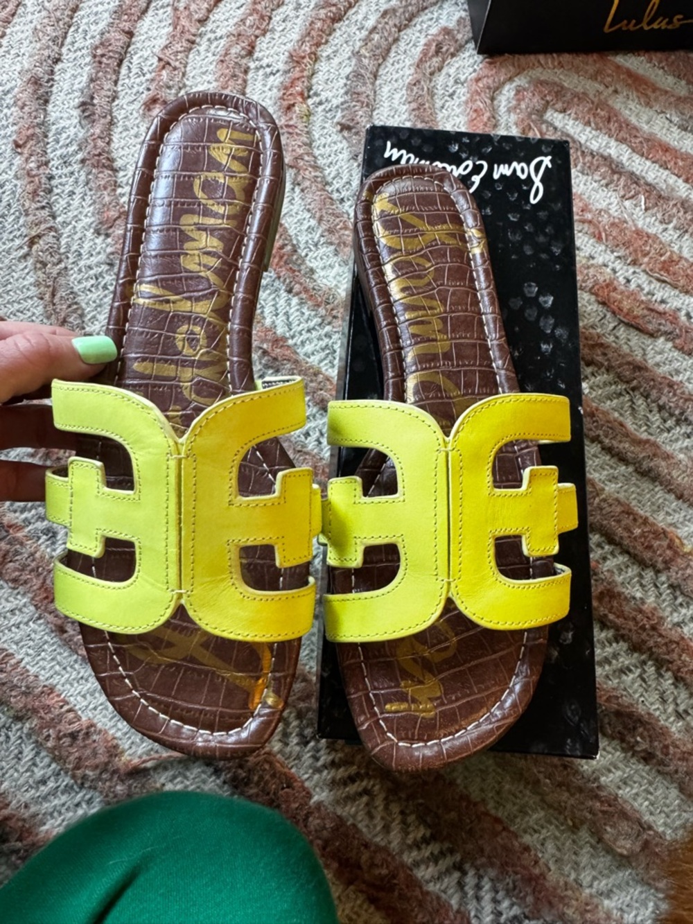 Sam Edelman Bay slide sandal LIME NEON